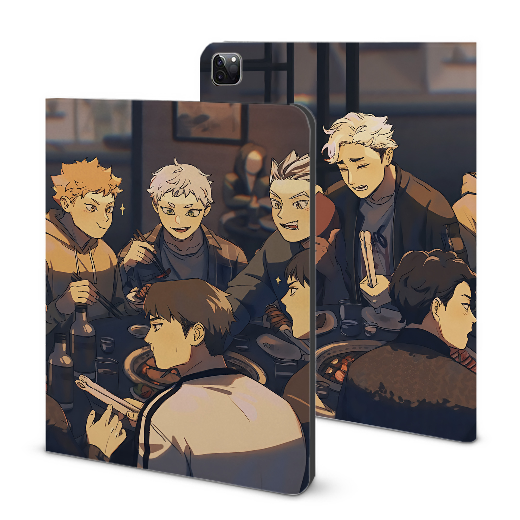 （画像用） ハイキュー!! Haikyu!! IPad ケース ブック型 PUレザー TPU 耐衝撃 軽量 薄型 ペン収納なし 全面保護 IPad 各モデル対応
